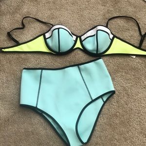 Scuba material bathing suit